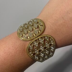 Elegant Gold and Silver Cuff Bracelet